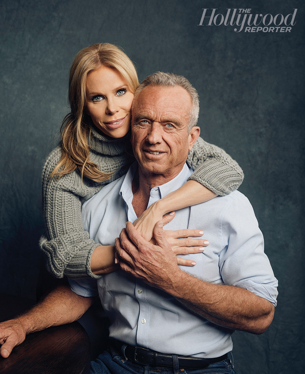 Cheryl Hines and Robert F. Kennedy Jr. were photographed at their home in Brentwood for the January 18 issue.
