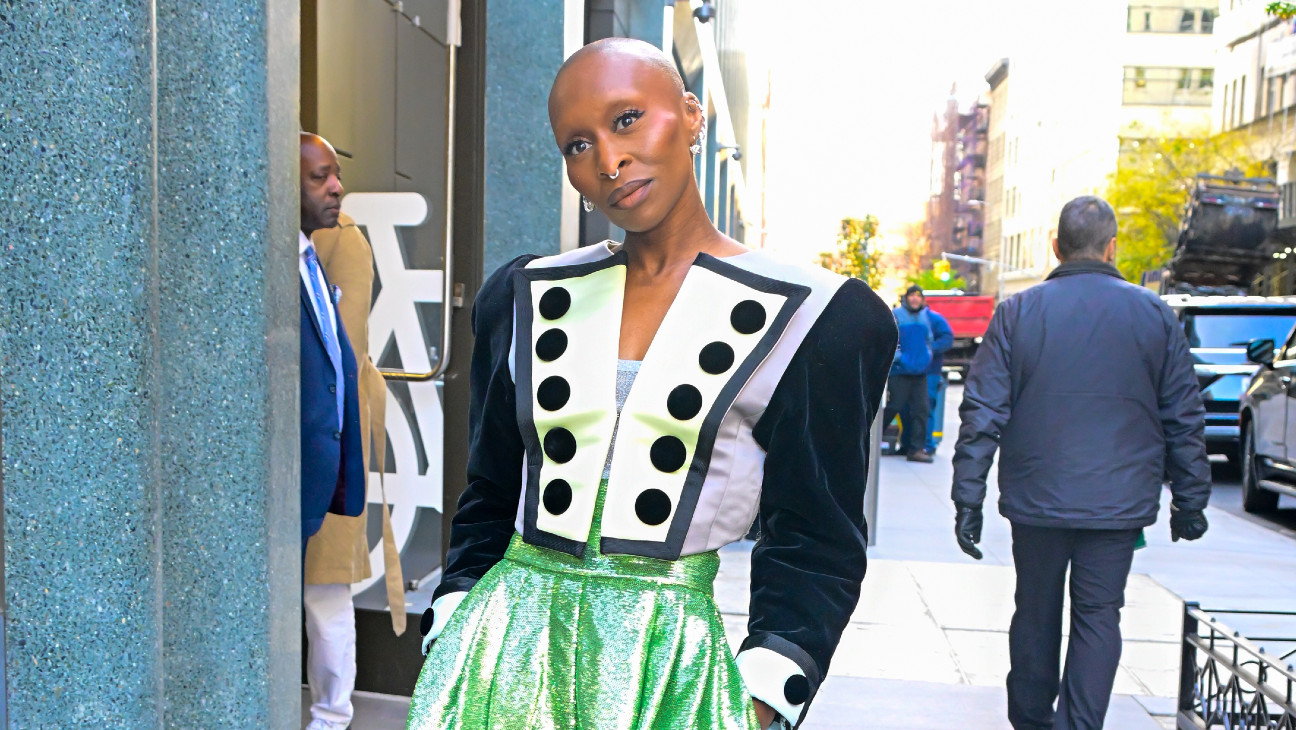Cynthia Erivo in Marc Jacobs at ABC Studios.